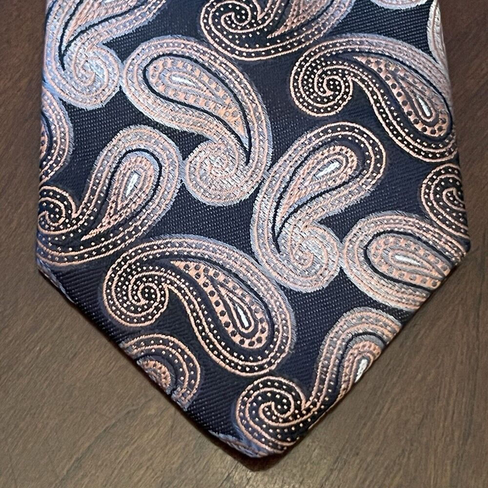 Christian Aujard Black Orange Hand Made 100% Polyester Men’s Neck Tie China
